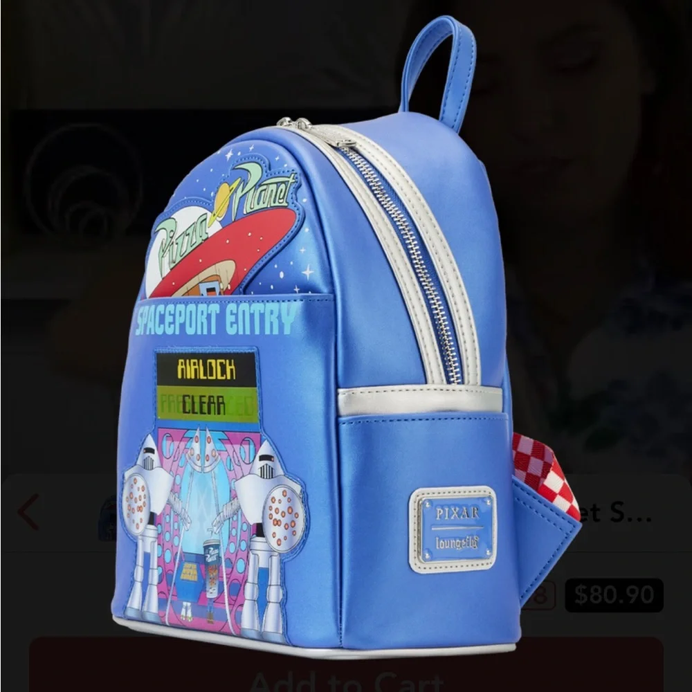 NWT - Loungefly Pixar Toy Story Pizza Planet Space Entry Mini Backpack